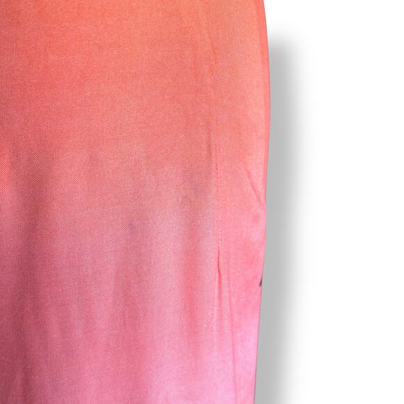 Farm Rio Tropical Toucan Sarong Skirt Tassel Hem Ombre Sunset Wrap Fringe Size P - Picture 5 of 12